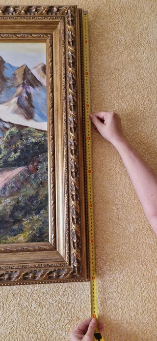 Cuadro al oleo con marco de madera