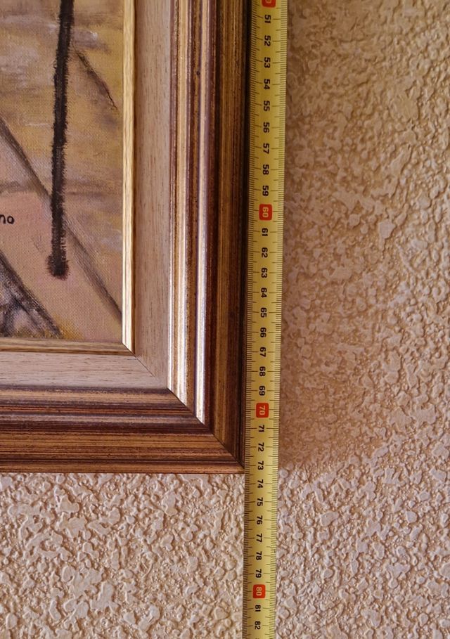 Cuadro al oleo con marco de madera