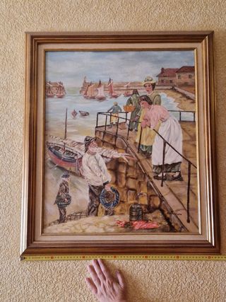 Cuadro al oleo con marco de madera