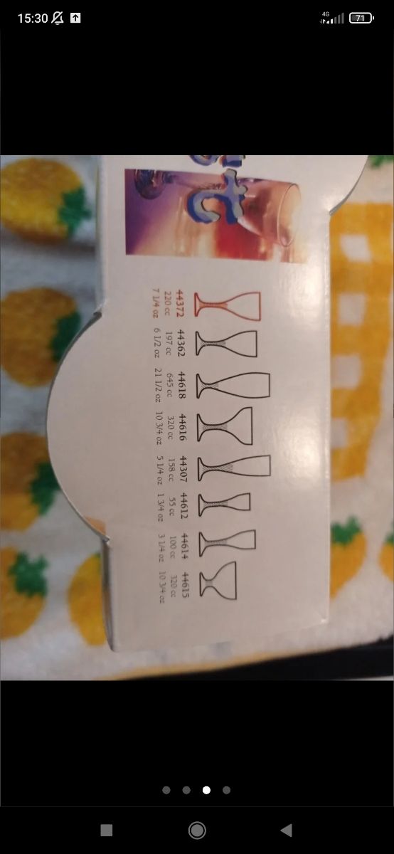 vasos y copas varios modelos