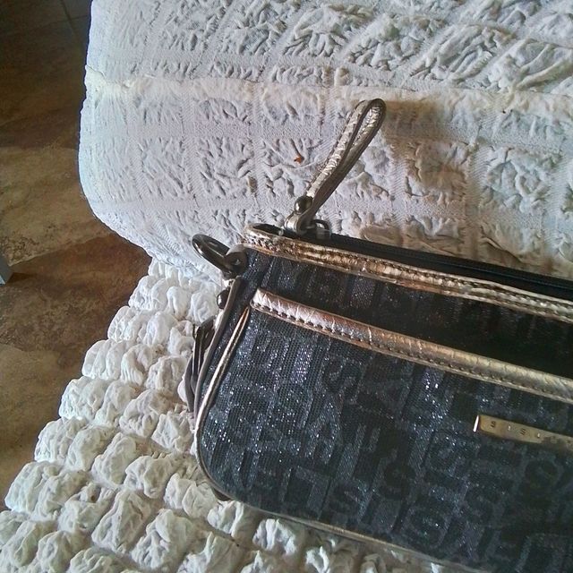 Borsetta pochetteSisley nero-argento