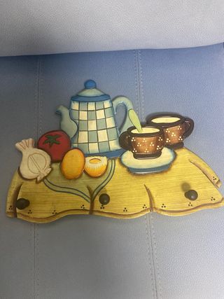 Percha decorativa para Trapos cocina , 