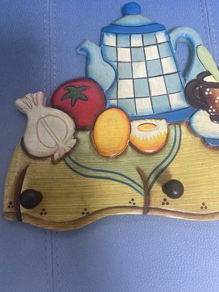 Percha decorativa para Trapos cocina , 