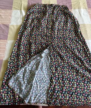 falda larga flores talla 42