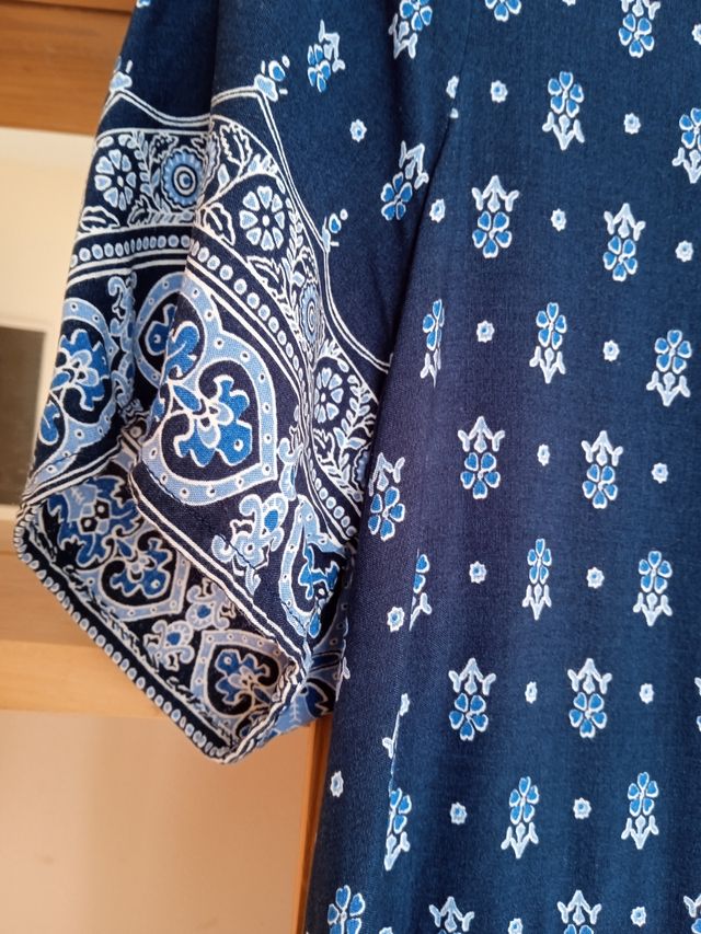 Blusa jeans estampada