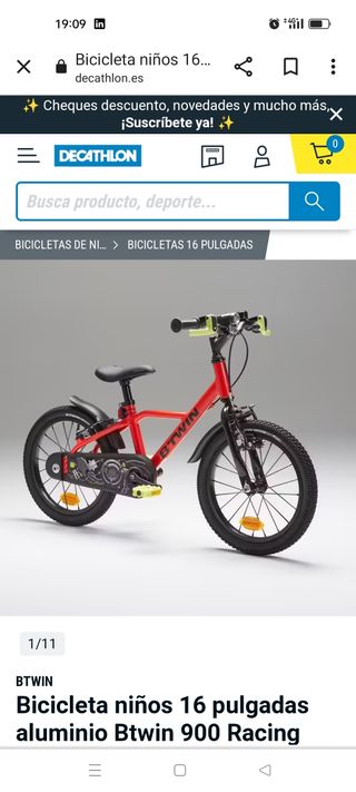 Bicicleta niñ@ 3 a 6 años