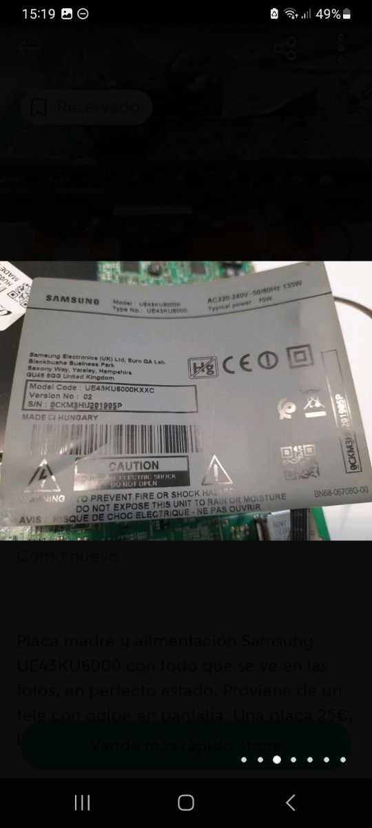 Tv Samsung ue43ku6000 k