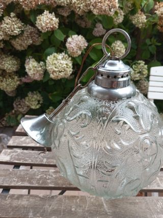 Lampara vintage cristal tallado