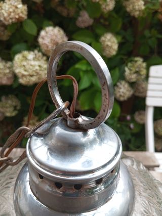 Lampara vintage cristal tallado