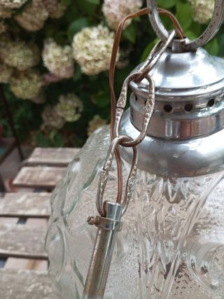 Lampara vintage cristal tallado