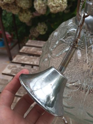 Lampara vintage cristal tallado