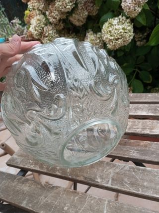 Lampara vintage cristal tallado