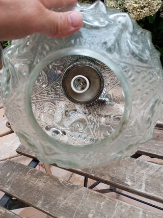 Lampara vintage cristal tallado