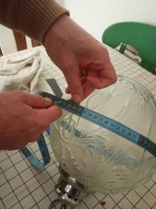 Lampara vintage cristal tallado