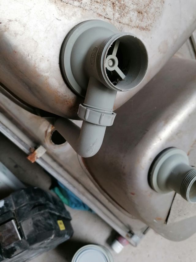 Fregadero de 2 senos inox