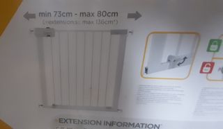 Barandilla seguridad protectora y 2 ampliaciones