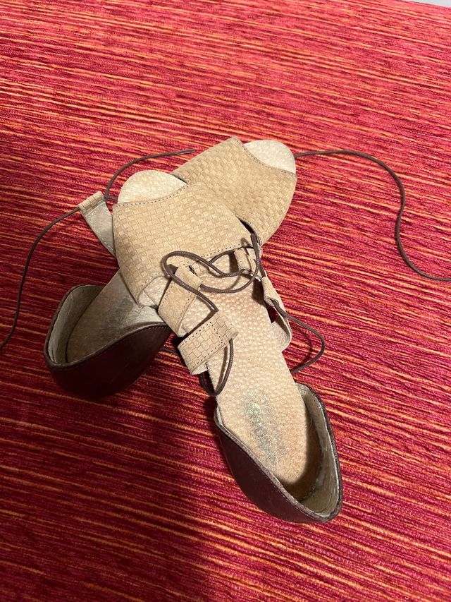 sandalias mustang piel