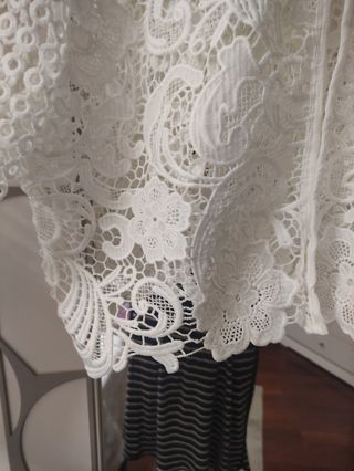 Chaqueta Crochet Blanca
