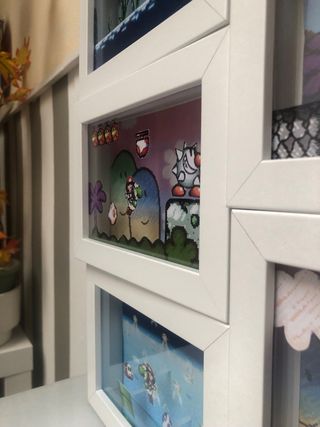 cuadro shadow box mario bros 