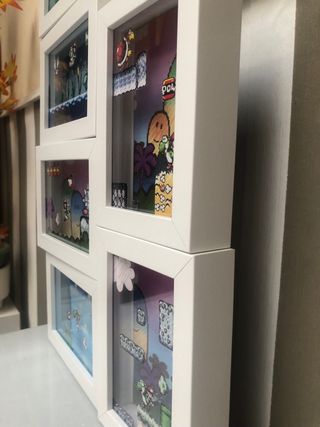 cuadro shadow box mario bros 