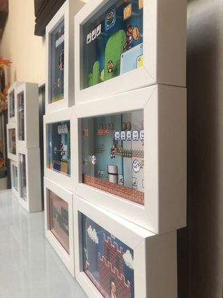 cuadro shadow box mario bros 