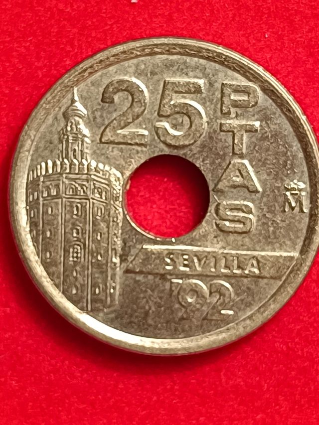 Moneda de 25 pesetas de 1992. EXPO de Sevilla