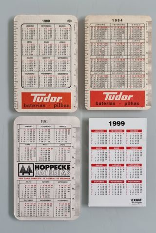 4 Calendários TUDOR - Antigos