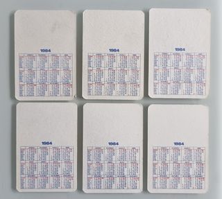 6 Calendários Equipas de Futebol - 1984