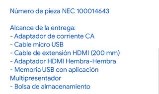 NUEVO- NEC Kit Multi Presentación CONFERENCIAS