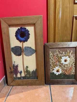 Cuadros con marco de madera de calidad y cristal