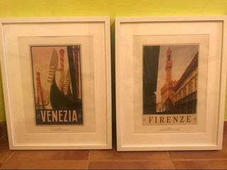 Cuadros con marco de madera de calidad y cristal