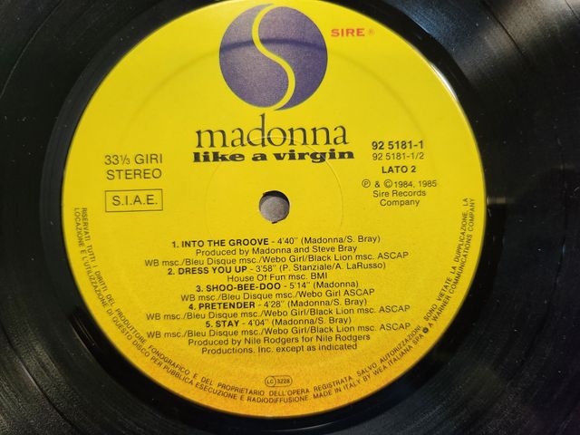 MADONNA - LIKE A VIRGIN