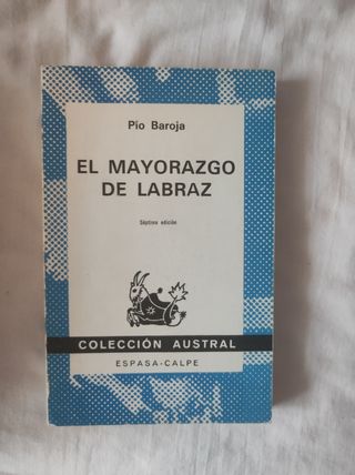 Libro Pío Baroja