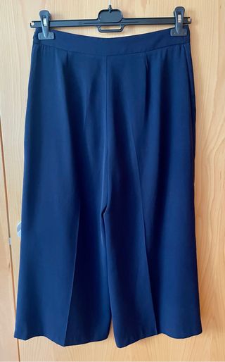 Pantalon palazzo azul marino Zara, T-M