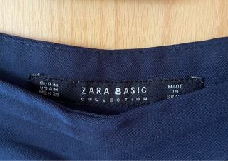 Pantalon palazzo azul marino Zara, T-M