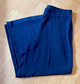 Pantalon palazzo azul marino Zara, T-M