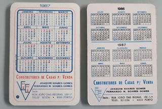 6 Calendários Gomes _ F.C.Porto anos 80
