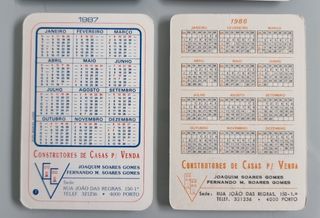 6 Calendários Gomes _ F.C.Porto anos 80