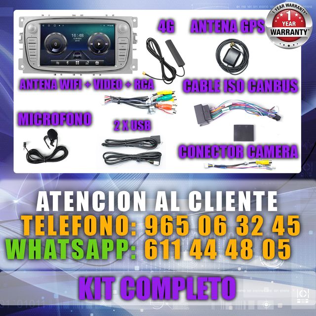 PANTALLA GPS FORD MONDEO FOCUS S-MAX 2006-2012