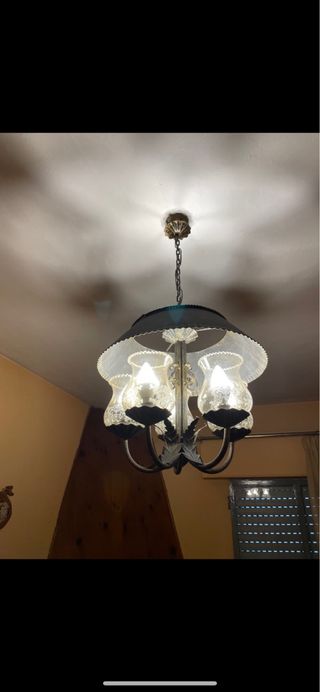LAMPARA de TECHO DE HIERRO rustica