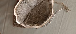 Bolso de malla plata