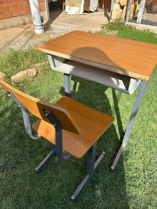 mesa pupitre vintage antiguo escuela