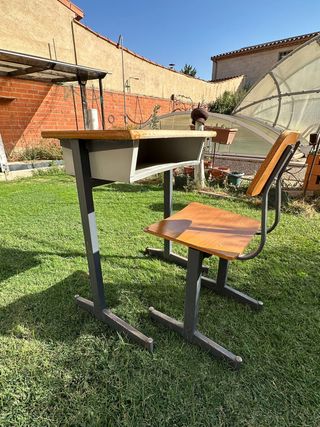 mesa pupitre vintage antiguo escuela