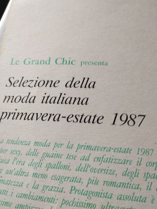 Revista de moda italiana de los años 80