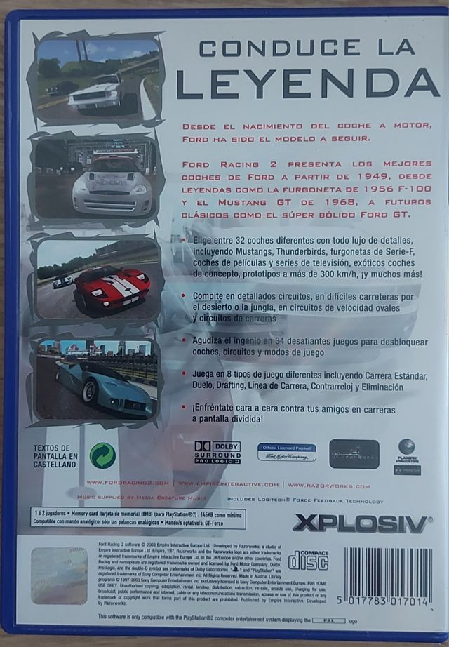 Juego Ford Racing 2 para PS2