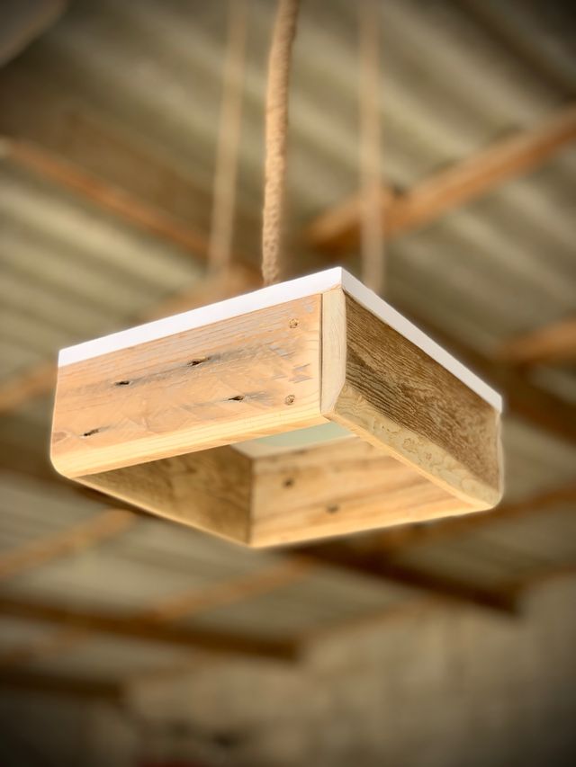 Lámpara colgante lámpara de techo madera única