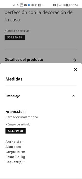 Cargador inalambrico IKEA