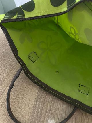 Bolsa estampada verde fosforito veraniega