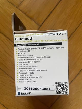 Altavoz Bluetooth de bateria