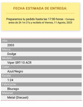 Maqueta de coche de Burago